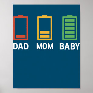 Familie Eltern Mama Papa Baby Kind Poster