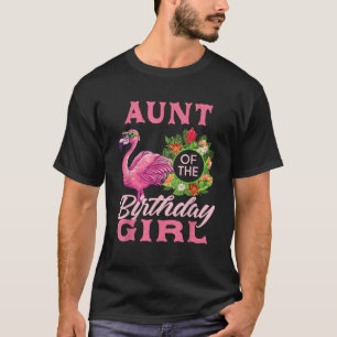 Familie Flamingo Matching Tante vom Geburtstagskin T-Shirt