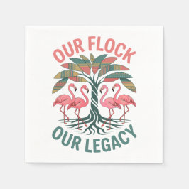 Familie Flamingo Wiedersehen unser Vermächtnis Serviette