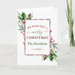 Familie Foto Wir wünschen Ihnen einen frohen Weihn Karte