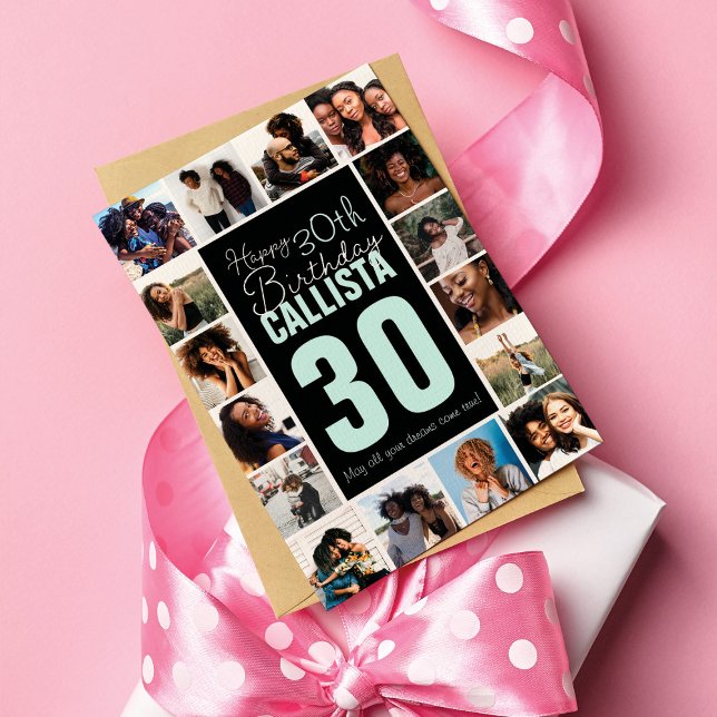 Familie Freunde Foto Collage Frame Happy Geburtsta Karte (Von Creator hochgeladen)