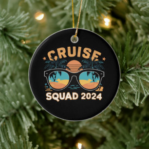 Familie Freunde Urlaub Schifffahrt 2024 Keramik Ornament