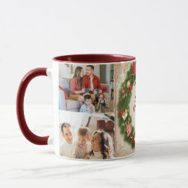 Familie frohe Weihnachten Glück Neujahr 4 Fotos Tasse