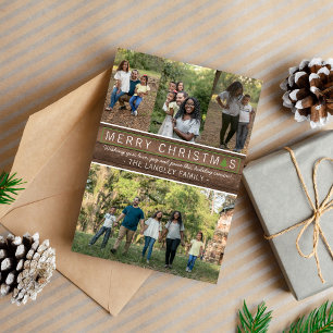 Familie Frohe Weihnachten Weihnachtskarte