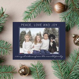 Familie Frohe Weihnachts-Fotokarte Feiertagskarte
