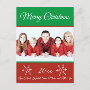 Familie Frohe Weihnachtsfeiertage Foto Postkarte
