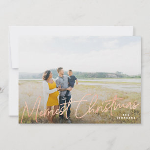 Familie Froheste Weihnachten Rose Goldfolie Foto