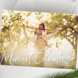 Familie Froheste Weihnachts-Foto-Urlaubskarte Feiertagskarte
