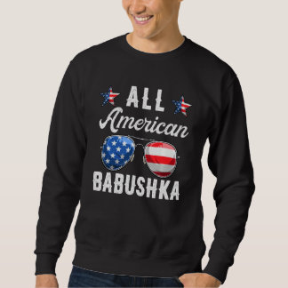Familie ganz American Babushka 4. Juli Patrioti Sweatshirt