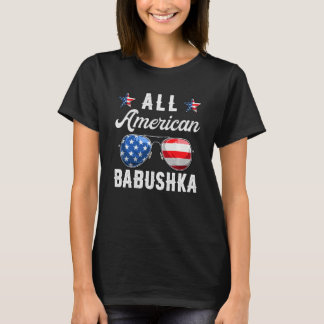 Familie ganz American Babushka 4. Juli Patrioti T-Shirt