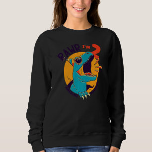 Familie Geschwister Dinosaur Geburtstag Ich bin zw Sweatshirt