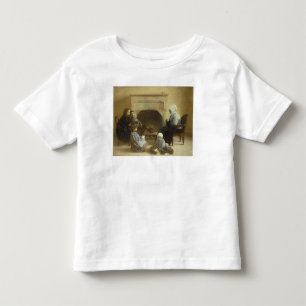 Familie gesetzt um einen Herd Kleinkind T-shirt