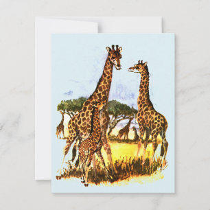 Familie Giraffe - Feiertagskarte