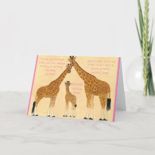 Familie Giraffe - Geburtsankündigung Ankündigung