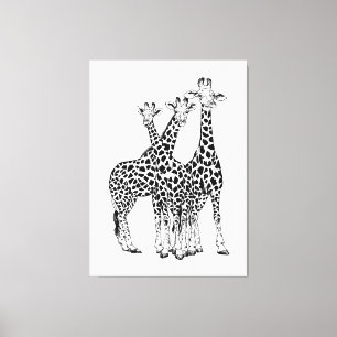 Familie Giraffe Leinwanddruck