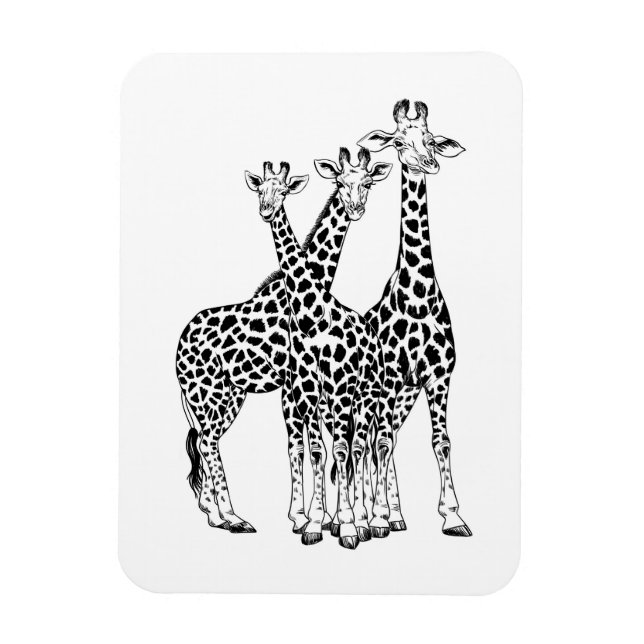 Familie Giraffe Magnet (Vertikal)
