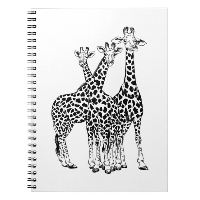 Familie Giraffe Notizblock (Vorderseite)