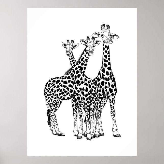 Familie Giraffe Poster (Vorne)