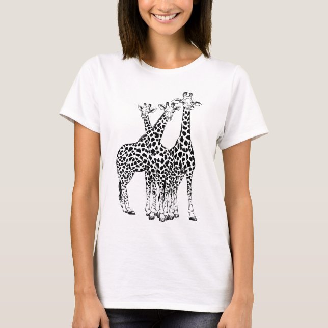 Familie Giraffe T-Shirt (Vorderseite)