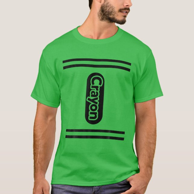 Familie Halloween Kostüm Kids GREEN Crayon C T-Shirt (Vorderseite)