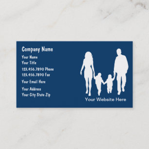 Familie hält Visitenkarten instand Visitenkarte