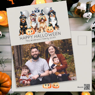 Familie Happy Halloween Feiertagspostkarte