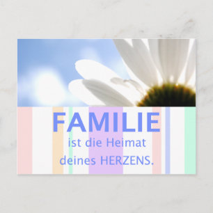 Familie Herz Liebe - schöne Sprüche Zitate deutsch Postkarte
