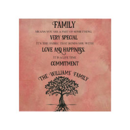 Familie Holzdruck