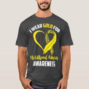 Familie I trägt Gold für Krebserkrankung im Kindes T-Shirt