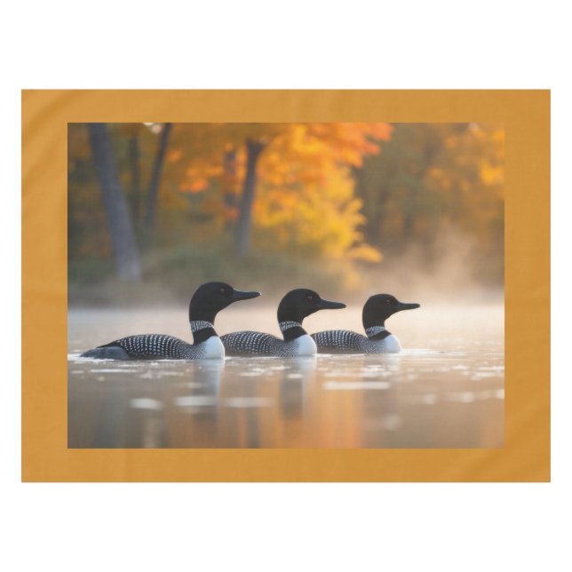 Familie im Herbst Tischdecke (Vorderseite (Horizontal))