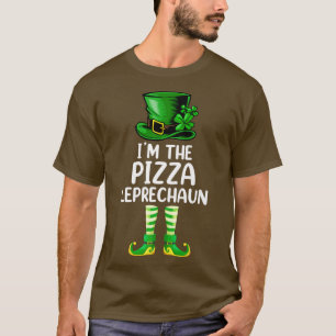 Familie im Pizza Leprechaun St Patrick T-Shirt