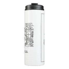 Familie im Zoo. Vater von Alligator Thin verschluc Thermosbecher