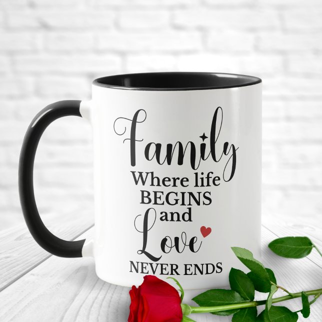 Familie, in der das Leben beginnt und Liebe nie en Tasse (Von Creator hochgeladen)