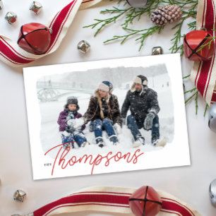 Familie ist alles Moderne Foto Ferienkarte Feiertagskarte