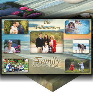 Familie ist alles Sunset Collage 0735 Art Leinwanddruck