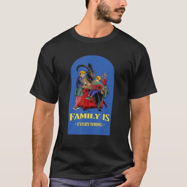 Familie ist alles, was Baphomet Satan 666 Gothic s T-Shirt (Vorderseite)