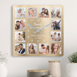 Familie ist alles Zitat Familie Foto Gold Uhr<br><div class="desc">Erstellen Sie mit Ihren individuellen Fotos einfach Ihre eigene personalisierte,  vergoldete,  moderne Wanduhr im modernen Stil. Das Design enthält auch ein schönes,  handgeschriebenes Skriptziffer: "Familie ist alles". Um die besten Ergebnisse zu erzielen,  schneiden Sie die Bilder vor dem Hochladen auf Quadrat - mit dem Fokuspunkt in der Mitte.</div>