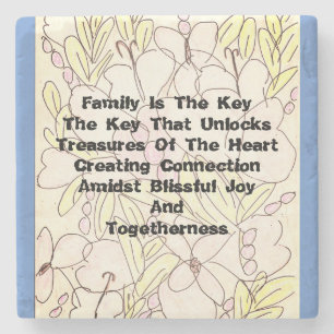 Familie ist der Schlüssel  Steinuntersetzer