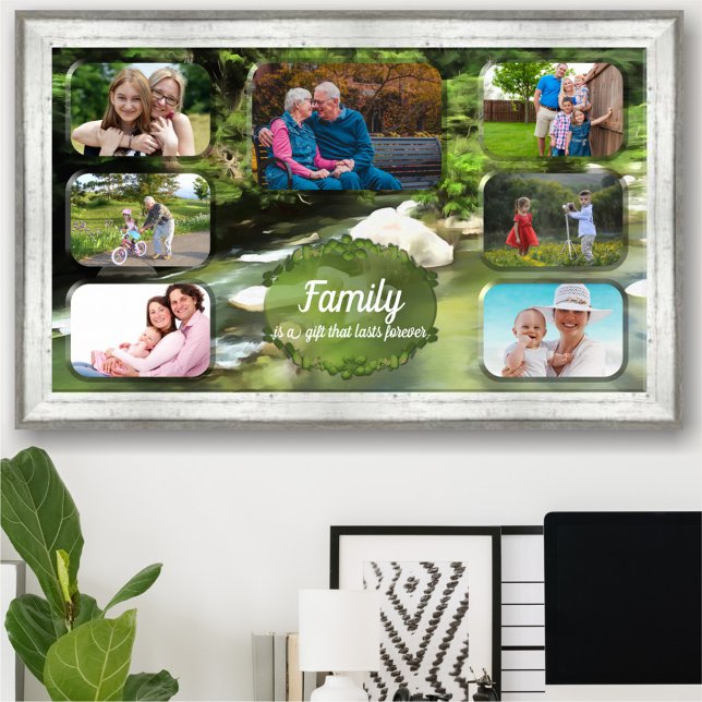 Familie ist ein Geschenk Collage River 0365 Art Pr Poster (Von Creator hochgeladen)