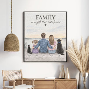 Familie ist ein Geschenk, das für immer währt Pe Poster