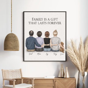 Familie ist ein Geschenk, das für immer währt   Pe Poster