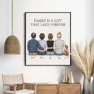 Familie ist ein Geschenk, das für immer währt | Pe Poster