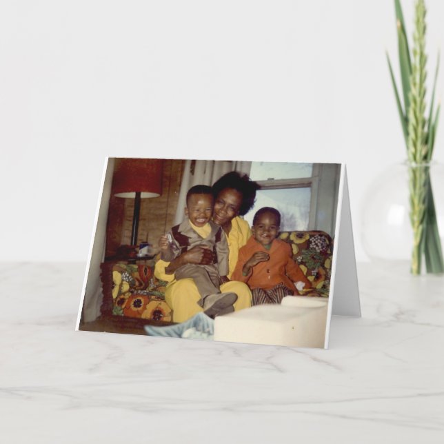 FAMILIE IST GELÄCHTER-GRUSS-KARTE KARTE (Vorderseite)