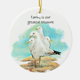 Familie ist unser bester Schatz - Seagulls Keramik Ornament