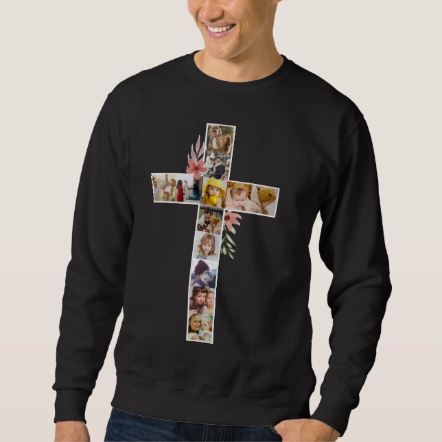 Familie Jesus Cross Christliche Kirche Lauf Sweatshirt (Vorderseite)
