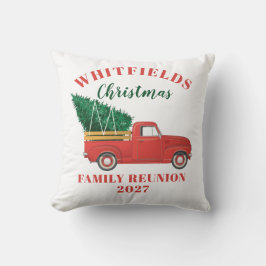 Familie Kabine Weihnachts Red Truck Custom Kissen