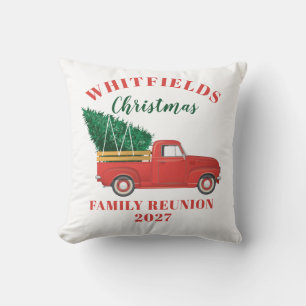 Familie Kabine Weihnachts Red Truck Custom Kissen