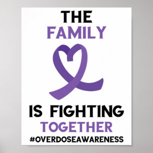 Familie kämpft gemeinsam Purple Ribbon Überdosis E Poster