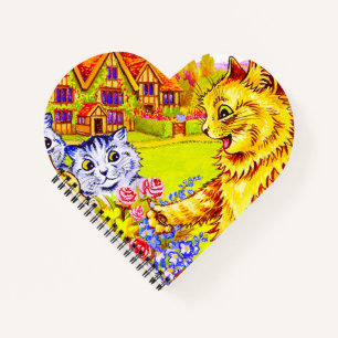 Familie Katzen im Garten Notizbuch