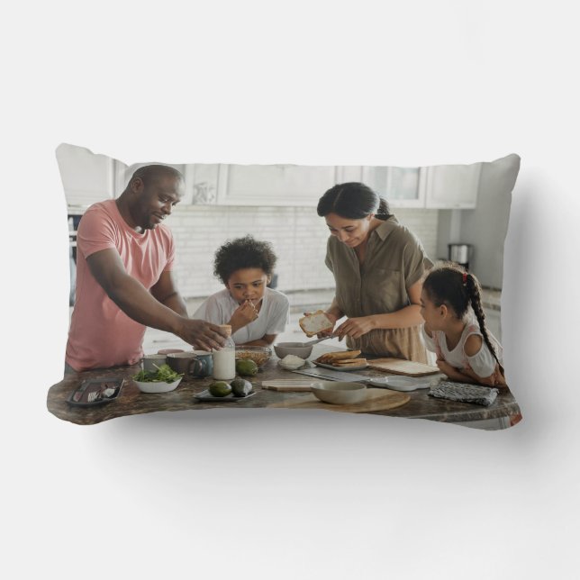 Familie Kochen zusammen Lumbalkissen Design Lendenkissen (Vorderseite)